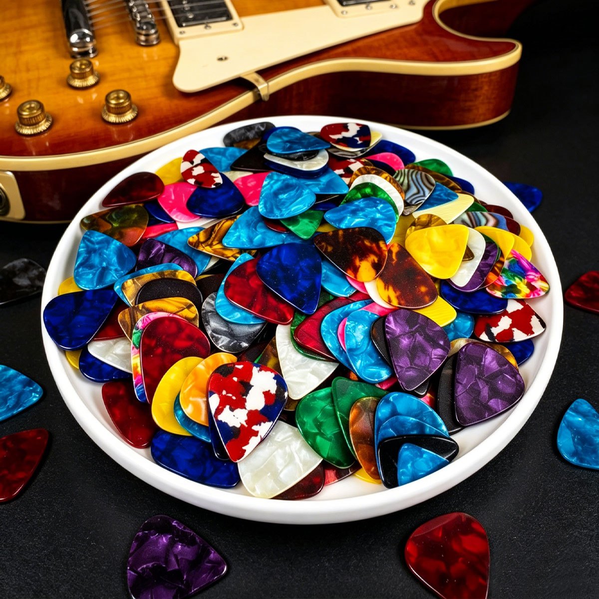 Electric Guitar Pick Pack - 81 stuks 0,46 mm celluloid gitaarplectrums,