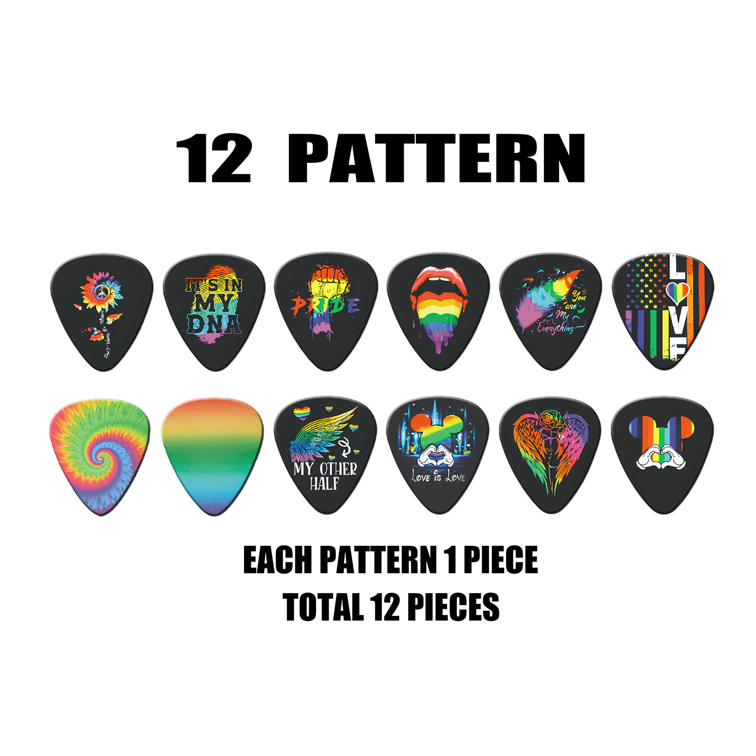 12 Stuks Plectrums 0.46mm 0.71 - Electric Guitar Pick Pack recensie en prijs
