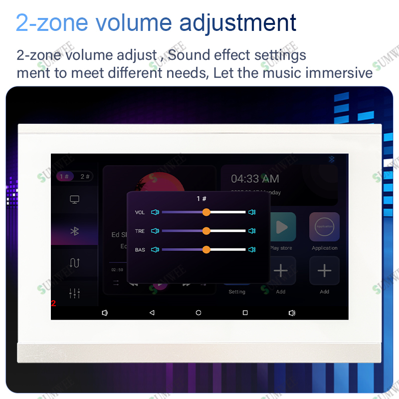 7 inch touchscreen 2-zone slim - Audio Music System For Home recensie en prijs
